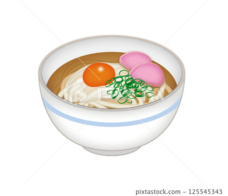 月見烏龍麵配新鮮雞蛋 125545343