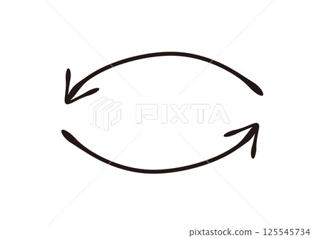 Handwritten arrows that look like they were drawn with a fountain pen 125545734