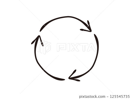 Handwritten arrows that look like they were drawn with a fountain pen 125545735