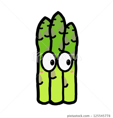 Pop and cute asparagus 125545778