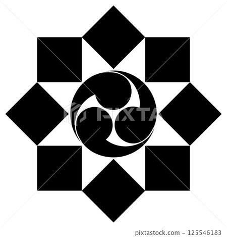 這是一個家族徽章。它被稱為三角風車。 125546183