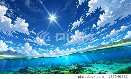 從水下看到的大海 125546282