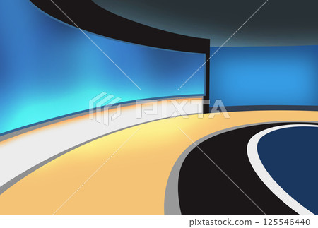 Modern studio space with big screens concept series 125546440