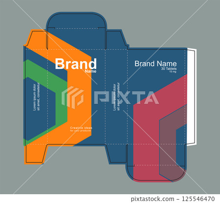 Drug box concept vector illustration Drug box concept vector illustration 125546470