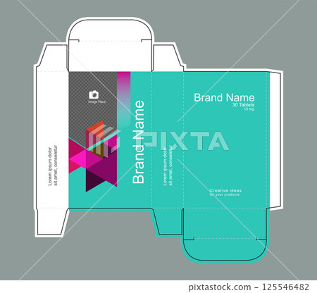 Drug box concept vector illustration  125546482