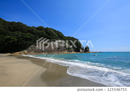 高知縣土佐清水市櫻濱海灘的風景 125546755