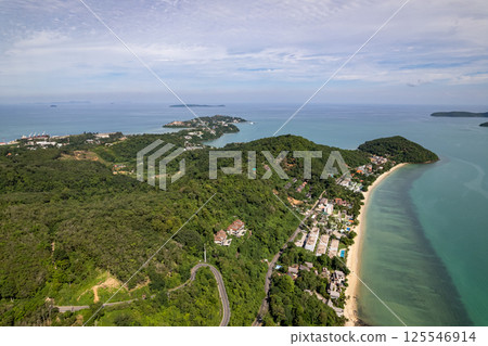 High angle view sea landscape background,Beautiful Phuket island Thailand 125546914