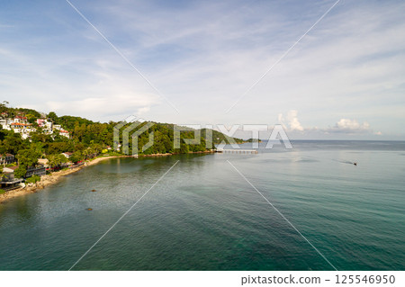 High angle view sea landscape background,Beautiful Phuket island Thailand 125546950