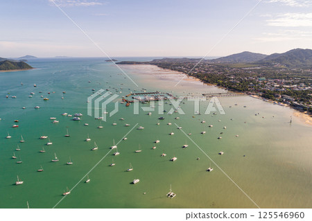 High angle view sea landscape background,Beautiful Phuket island Thailand 125546960
