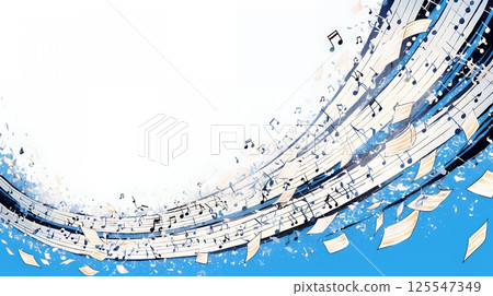 Background image with musical symbols such as notes Background image with musical symbols such as notes 125547349