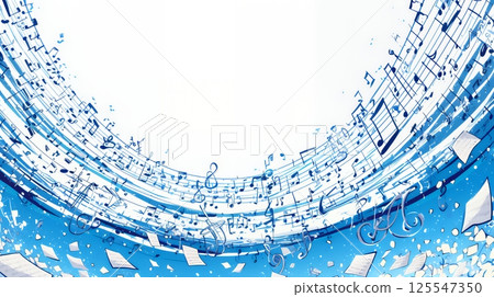 Background image with musical symbols such as notes 125547350