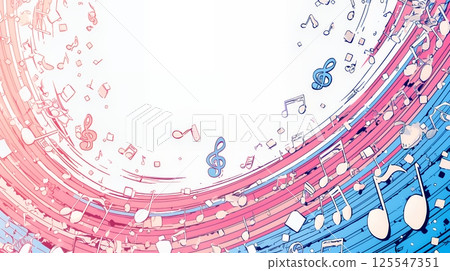 Background image with musical symbols such as notes 125547351