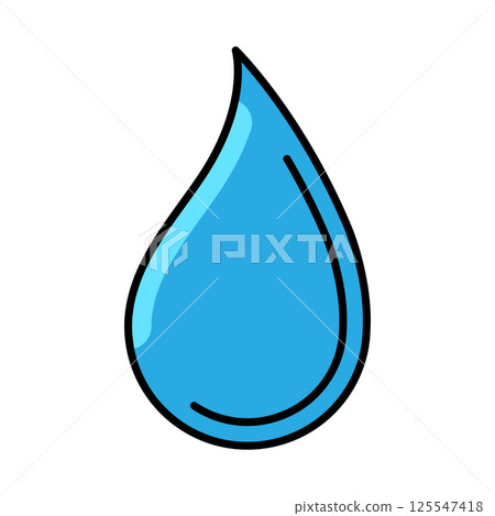 Water drop icon. Aqua or liquid thin line illustration. Water drop icon. Aqua or liquid thin line illustration. 125547418