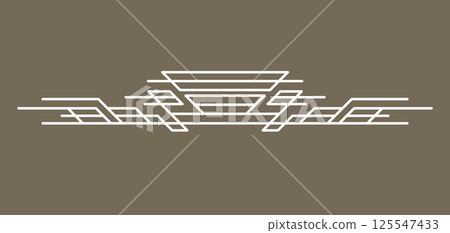 Line geometric element. Tribal ethnic decorative linear divider. 125547433
