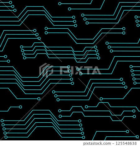 Electronic circuit board seamless pattern 125548638