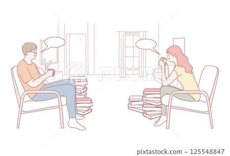 Engaging in Deep Conversations in a Contemporary Library Environment with Comfort and Style Engaging in Deep Conversations in a Contemporary Library Environment with Comfort and Style 125548847