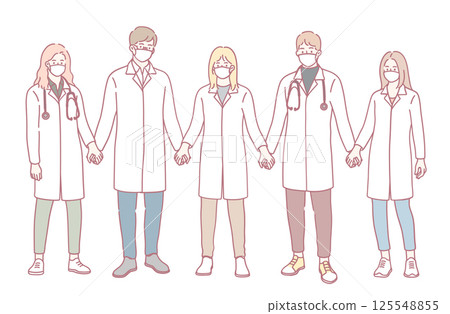 A Diverse Healthcare Team Fully Supporting Each Other in Their Daily Efforts Together in Unity 125548855