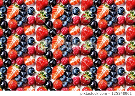 Fresh Berry Pattern 125548961