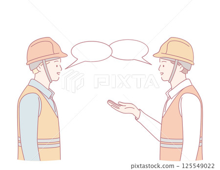 Construction Workers Engaged in a Detailed Discussion About Their Project Plans and Ideas 125549022