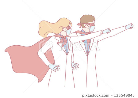 A Dynamic Superhero Duo is All Set and Ready for Exciting Action and Thrilling Adventure 125549043