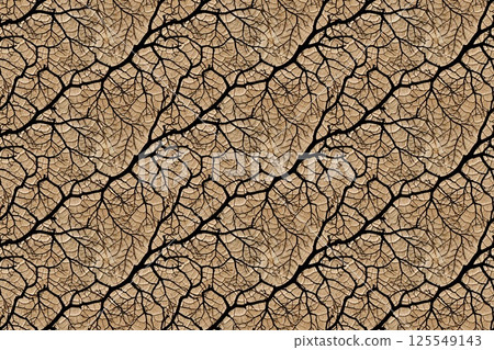 Seamless Dry Leaf or Tree Pattern 125549143