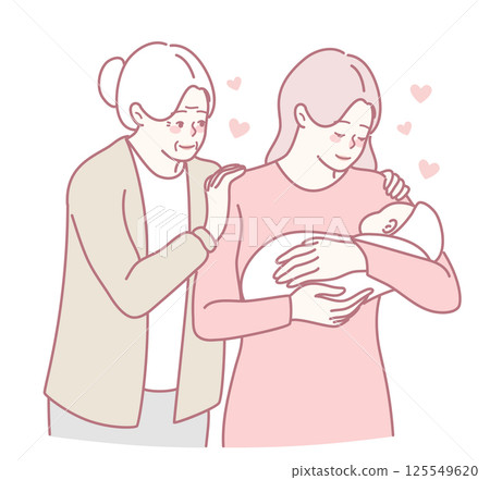 Cherishing Precious Moments with a Newborn Baby and the Joy of Family Love and Connection 125549620
