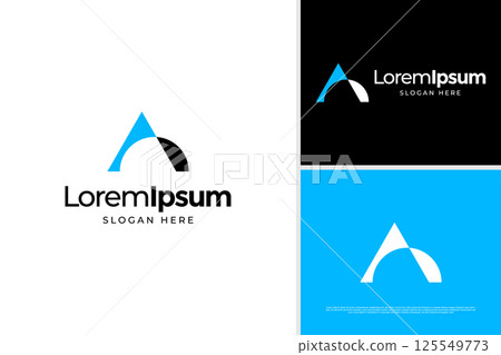 Geometric of letter A business real estate logo design template Geometric of letter A business real estate logo design template 125549773