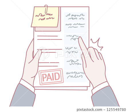 This document serves as a confirmation of payment, including a clip and accompanying note 125549780
