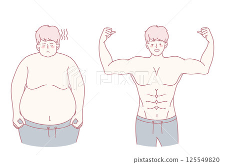 Embarking on a Transformation Journey Witness the dramatic changes Before and After Fitness 125549820