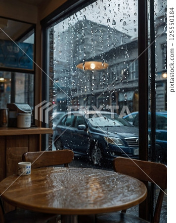 在咖啡店避雨 125550184