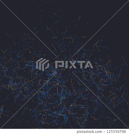 Geometric Abstract mesh background with circles and lines. 125550798