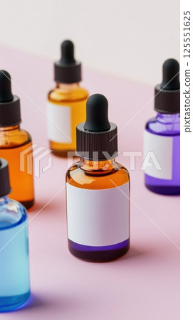 Colorful glass dropper bottles 125551625