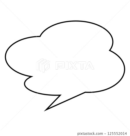 白色背景上的簡單語音氣泡圖 125552014