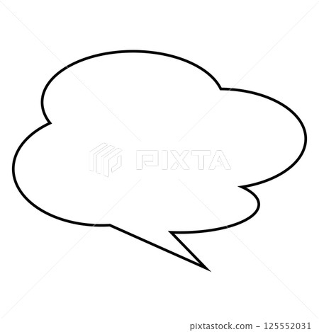 Simple speech bubble illustration on white background 125552031