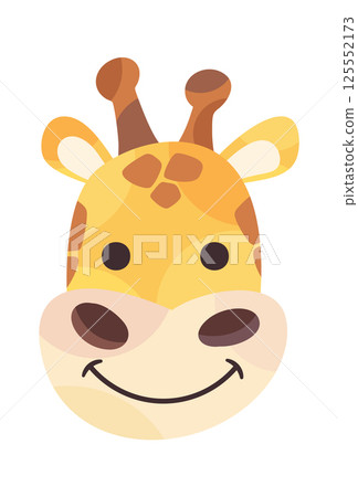 Cute giraffe cartoon character avatar Cute giraffe cartoon character avatar 125552173