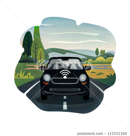 GPS car tracking sticker 125552388