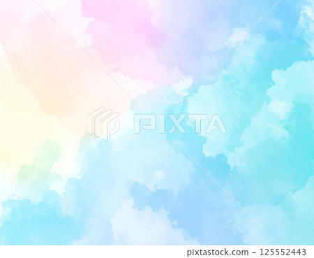 柔和色彩背景素材水彩畫 125552443