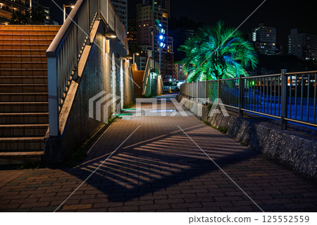 夜晚的熱海陽光海灘：夢幻般的散步道 125552559