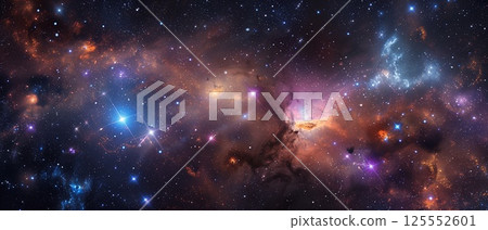 Universe filled with stars, nebula and galaxy. 125552601