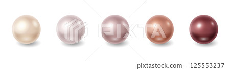 Elegant Collection of Colorful Pearls 125553237