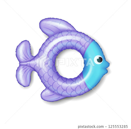 Purple Fish Shaped Inflatable Pool Swim Ring Purple Fish Shaped Inflatable Pool Swim Ring 125553285