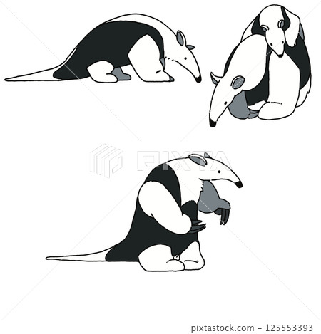 Illustration of an American tamandua 125553393