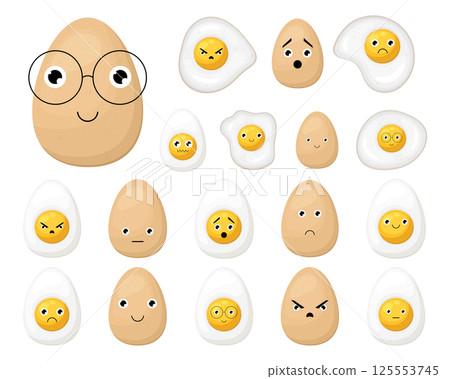 Cute egg clipart design illustration 125553745