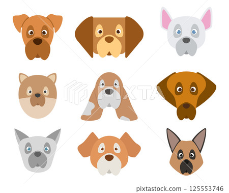 Dog head clipart design illustration 125553746