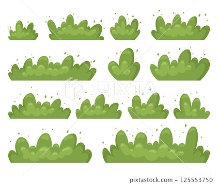 Green bush clipart design illustration 125553750