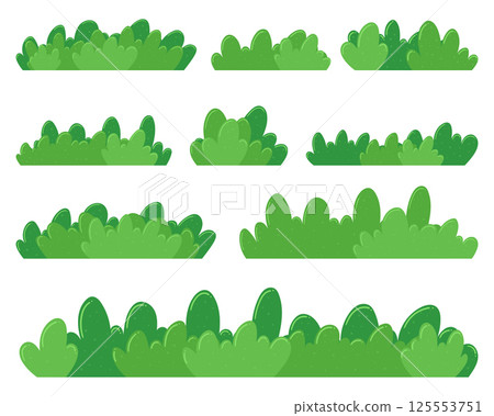 Green bush clipart design illustration 125553751