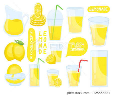 Lemonade clipart design illustration 125553847