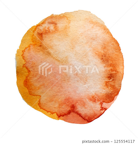 Brown Hand Drawn Watercolor Spot Illustration. Brown Hand Drawn Watercolor Spot Illustration. 125554117