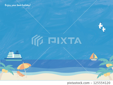 Summer sea daytime A horizontal background A4 size Summer sea daytime A horizontal background A4 size 125554120