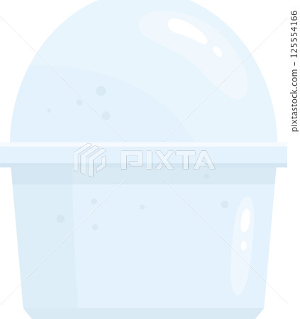 Cartoon container with rounded lid 125554166